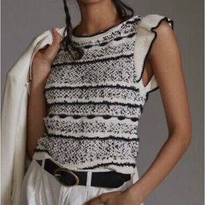 Anthropologie Flutter Sleeve Sweater